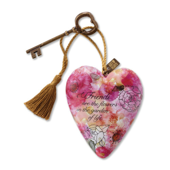 Friends Are The Flowers Art Heart 1003480022 NEW - Picture 1 of 3